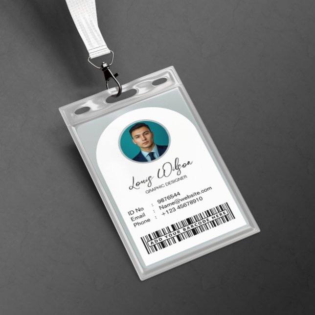 Badge Carte d'identité d'employé personnalisable (Créateur téléchargé)
