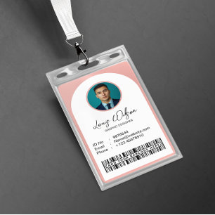 Badge Carte d'identité d'employé personnalisable