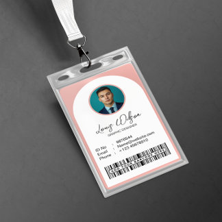 Badge Carte d'identité d'employé personnalisable