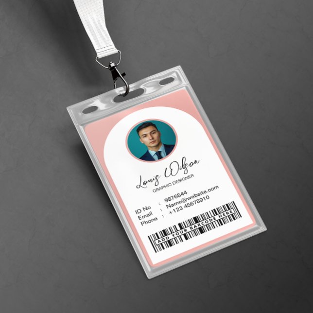 Badge Carte d'identité d'employé personnalisable (Créateur téléchargé)