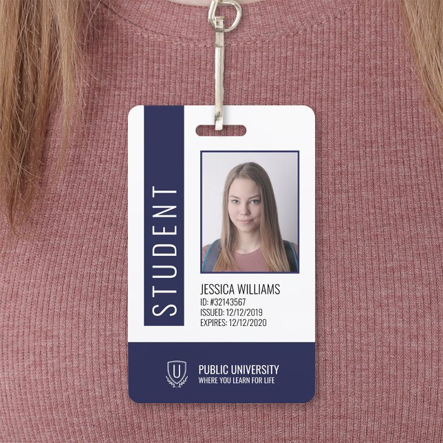 Badge Carte d'identité d'étudiant de l'université modern (Créateur téléchargé)