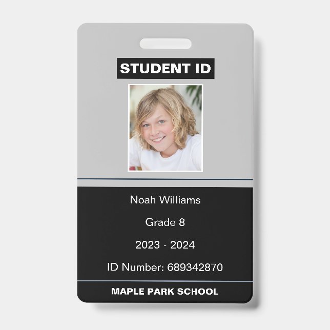 Badge Carte d'identité d'étudiant d'une école de photo m (Avant)