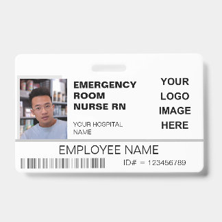 Badge Carte d'identité d'hôpital personnalisée avec logo