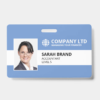 Badge Carte d'identité du personnel d'entreprise moderne