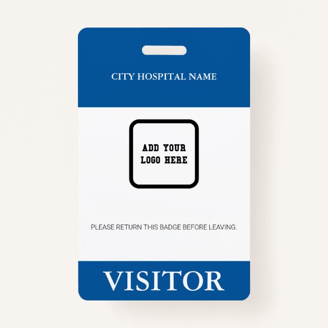 Badge Carte d'identité du visiteur de l'hôpital personna (Devant)