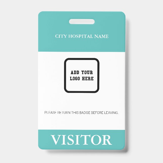 Badge Carte d'identité du visiteur de l'hôpital personna (Face)