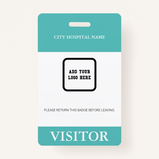 Badge Carte d'identité du visiteur de l'hôpital personna (Devant)