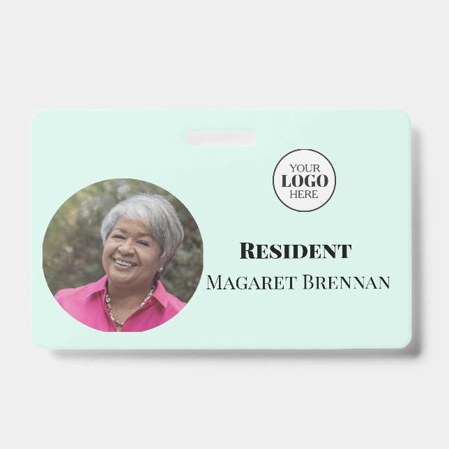 Badge Carte d'identité d'un résident de soins infirmiers (Avant)