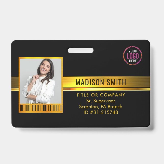 Badge Carte d'identité | Employé de l'entreprise minimal (Avant)
