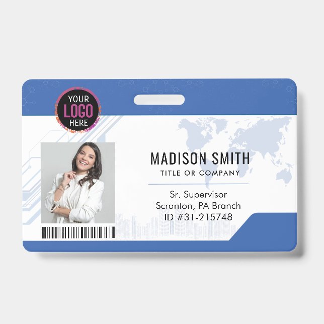 Badge Carte d'identité | Employé de l'entreprise minimal (Avant)