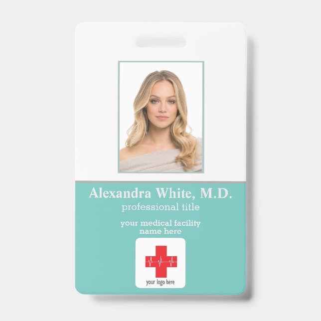 Badge Carte d'identité employé hôpital professionnel méd (Avant)