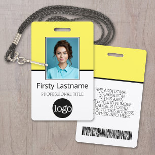 Badge Carte d'identité employé personnalisée - Photo, co