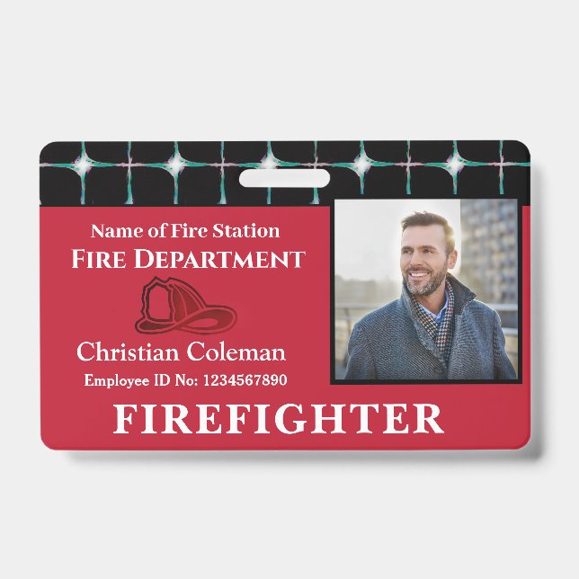 Badge Carte d'identité employé personnalisée Photo Logo  (Avant)