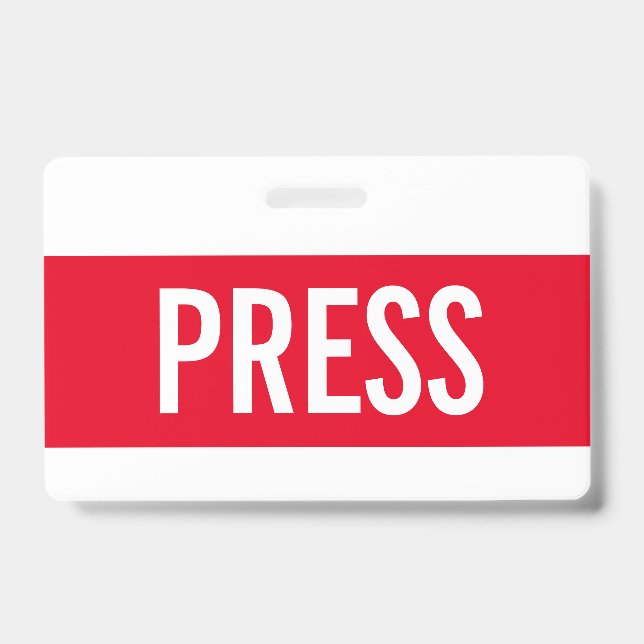 Badge Carte d'identité horizontale Red Press All Access  (Avant)