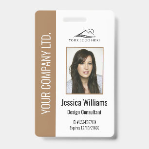 Badge Carte d'identité marron personnalisée pour les emp