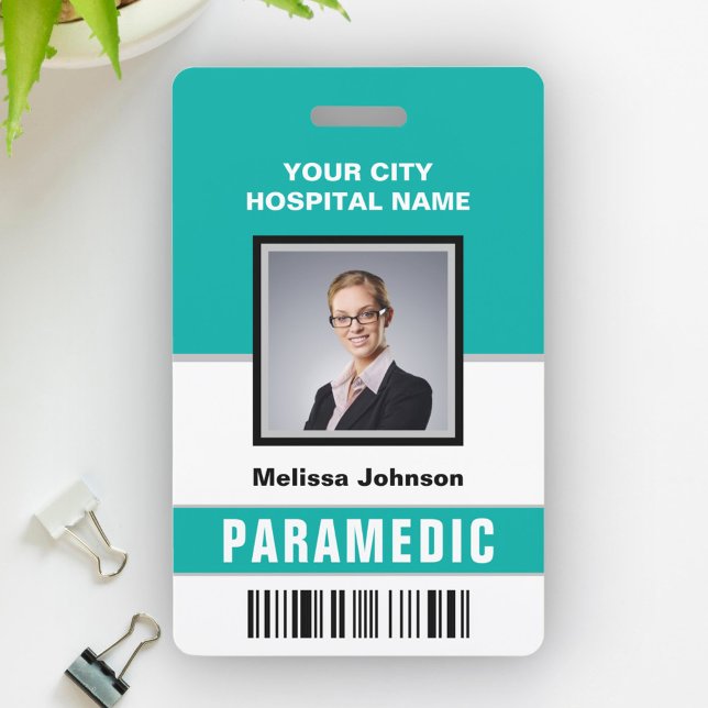Badge Carte d'identité médicale d'urgence avec nom et ph (Créateur téléchargé)