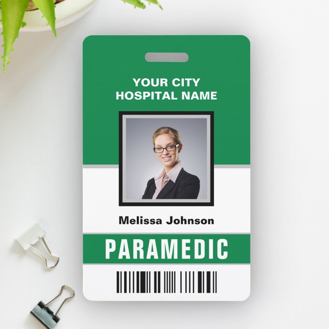 Badge Carte d'identité médicale d'urgence avec nom et ph (Créateur téléchargé)