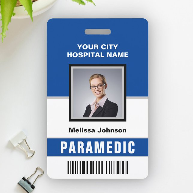 Badge Carte d'identité médicale d'urgence avec nom et ph (Créateur téléchargé)