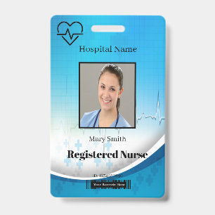 Badge Carte d'identité médicale verticale Heat Beat Cros