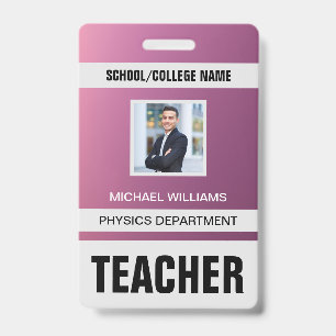 Badge Carte d'identité minimaliste moderne pour enseigna