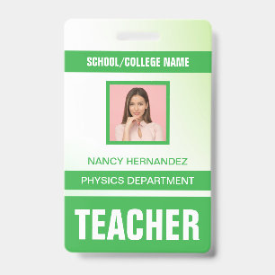 Badge Carte d'identité minimaliste pour enseignant moder