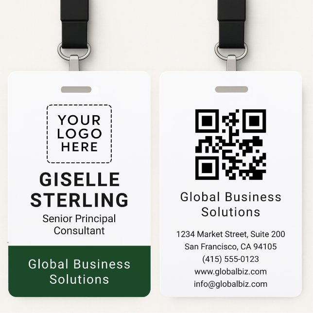 Badge Carte d'identité moderne avec code QR personnalisé (Créateur téléchargé)