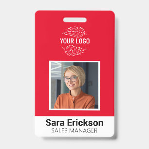 Badge Carte d'identité moderne Employé commercial