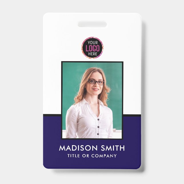 Badge Carte d'identité moderne | Employé commercial mini (Avant)
