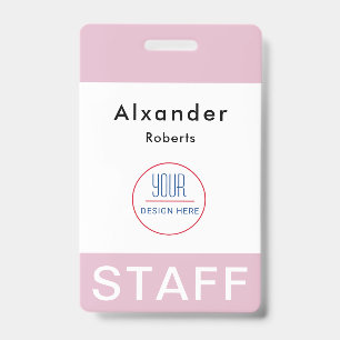 Badge Carte d'identité moderne   Employé commercial mini