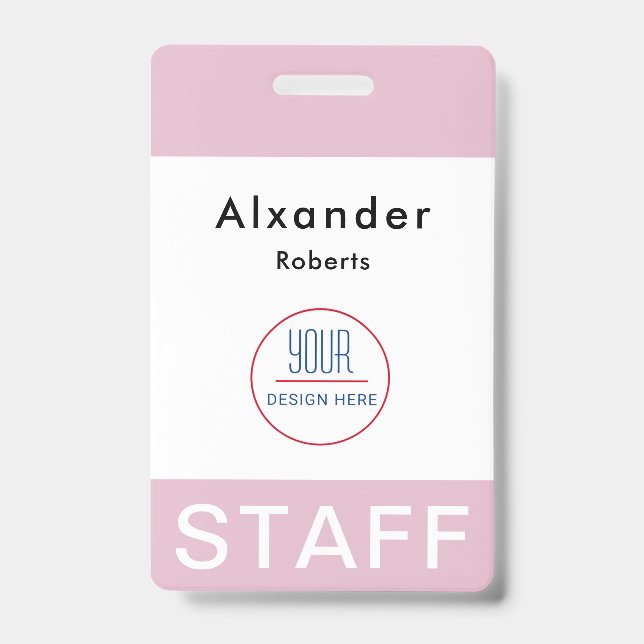 Badge Carte d'identité moderne | Employé commercial mini (Avant)