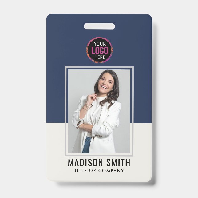 Badge Carte d'identité moderne | Employé commercial mini (Avant)