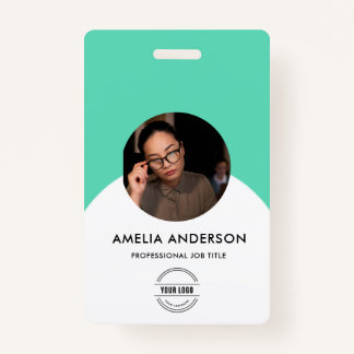 Badge Carte d'identité moderne | Employé commercial mini