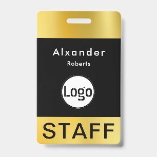 Badge Carte d'identité moderne Employé d'entreprise mi