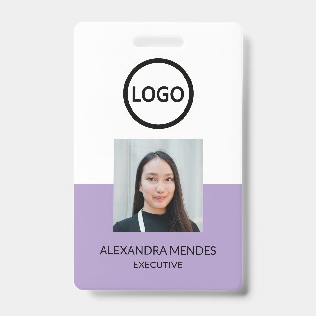 Badge Carte d'identité moderne, employé d'entreprise min (Avant)