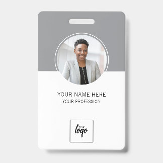 Badge Carte d'identité moderne Logo personnalisé Photo p