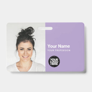 Badge Carte d'identité moderne personnalisée avec QR sim