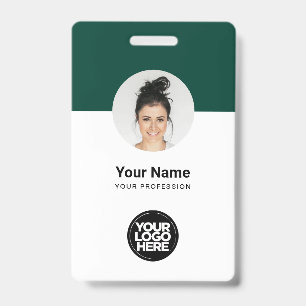 Badge Carte d'identité moderne personnalisée pour employ