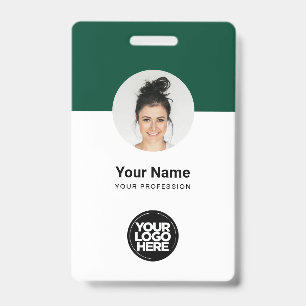 Badge Carte d'identité moderne personnalisée pour employ