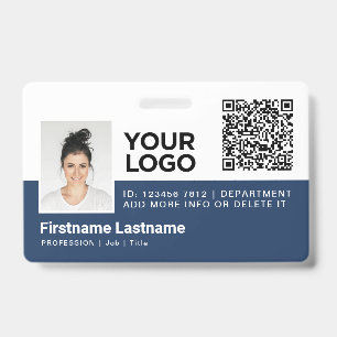 Badge Carte d'identité moderne personnalisée pour employ