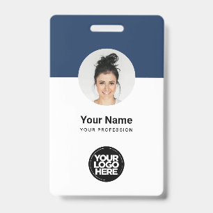 Badge Carte d'identité moderne personnalisée pour employ