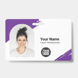 Badge Carte d'identité moderne personnalisée Simple QR A