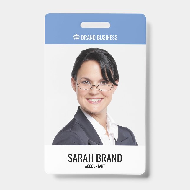 Badge Carte d'identité moderne pour le personnel avec gr (Avant)