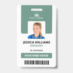 Badge Carte d'identité moderne pour le personnel hospita
