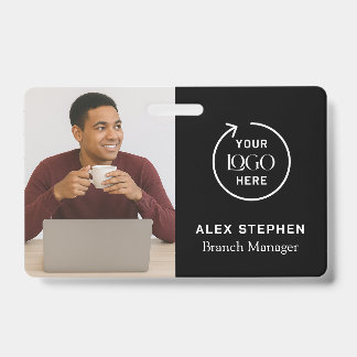 Badge Carte d'identité noire | Employé d'une entreprise