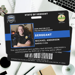Badge Carte d'identité personnalisée avec photo de l'age