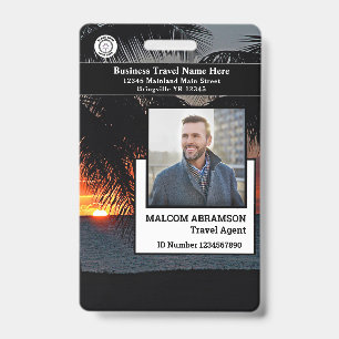 Badge Carte d'identité personnalisée avec photo et code-