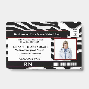 Badge Carte d'identité personnalisée avec photo pour emp