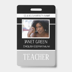 Badge Carte d'identité personnalisée avec photo pour pro