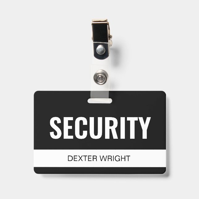 Badge Carte d'identité personnalisée de l'employé de la  (Avant avec clip)