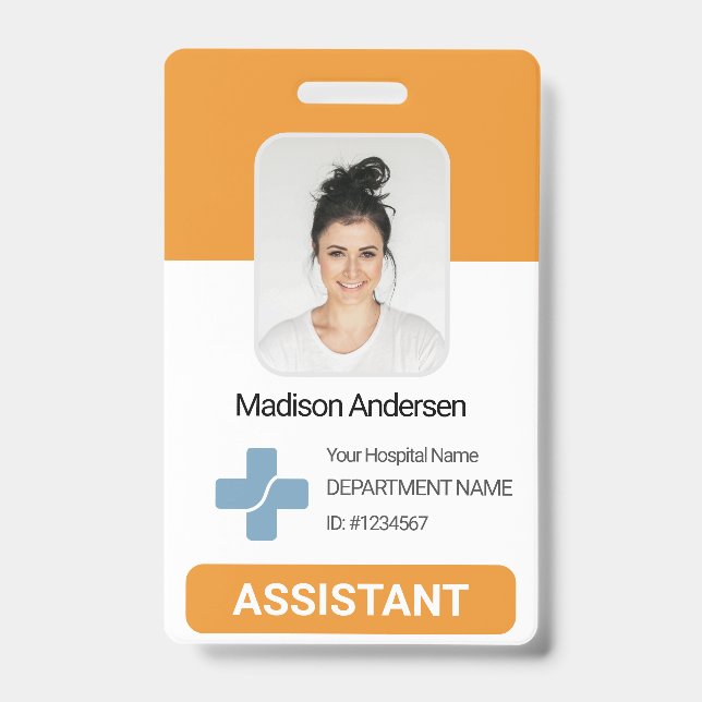 Badge Carte d'identité personnalisée de l'employé de l'h (Avant)